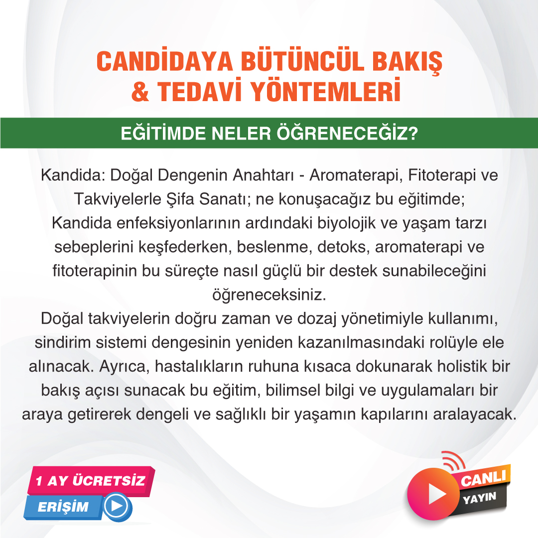 Candidaya Bütüncül Bakış & Tedavi Yöntemleri